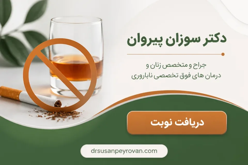 نمای توضیحی درباره ترک سیگار و پرهیز از مصرف الکل